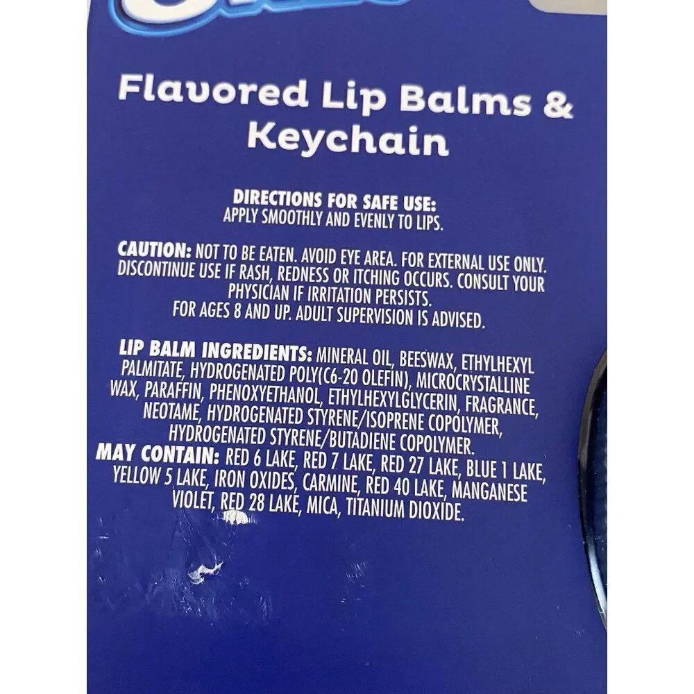 Oreo Flavored Set Of 3 Lip Balms W/Key Chain Lip Balm Holder‎ Mint Birthday Cake